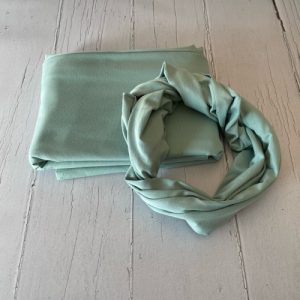 wrap y tela puff en punto verde liso