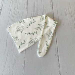 gorro dormilón en punto estampado verde