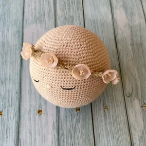 corona flores de tela