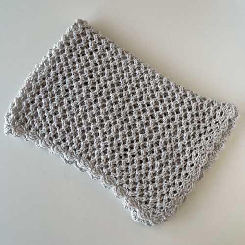 manta de apoyo newborn en algodón color gris perla