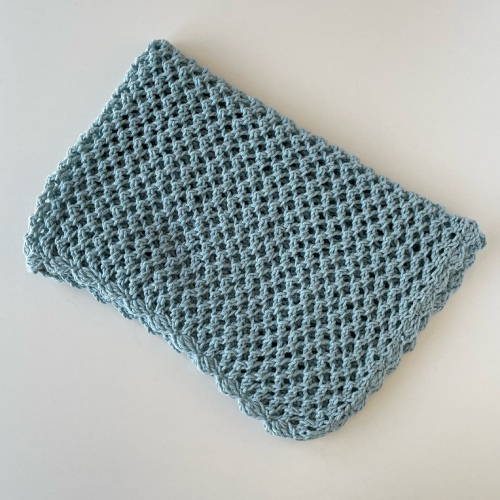 manta de apoyo newborn en algodón color azul