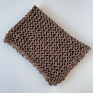 manta de apoyo newborn en algodón color marrón